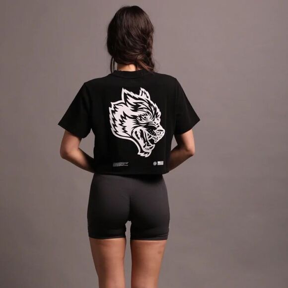 SHE RESPECT US "PREMIUM" CROPPED) TEE IN BLACK XS NWT IN PKG - Picture 2 of 12